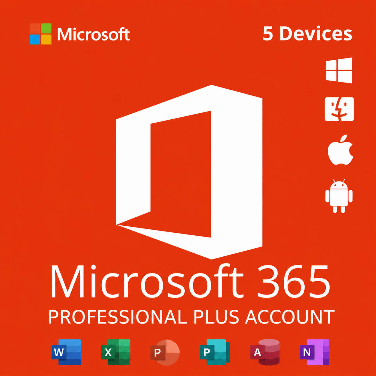 Microsoft Office 365 | 5 DEVICES | 1-year guaranteed