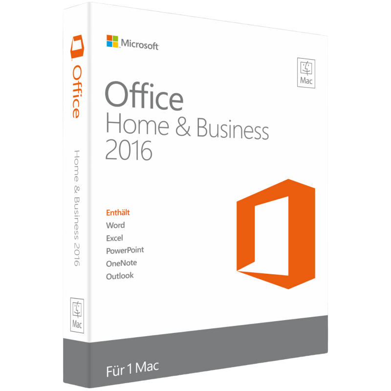 Microsoft Office Home and Business 2016 MAC Retail – BINDS to MS account