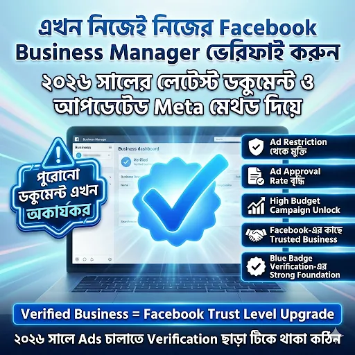 ২০২৬ সালের লেটেস্ট ফেসবুক বিজনেস ম্যানেজার ভেরিফিকেশন কোর্স ও আপডেটেড ডকুমেন্ট