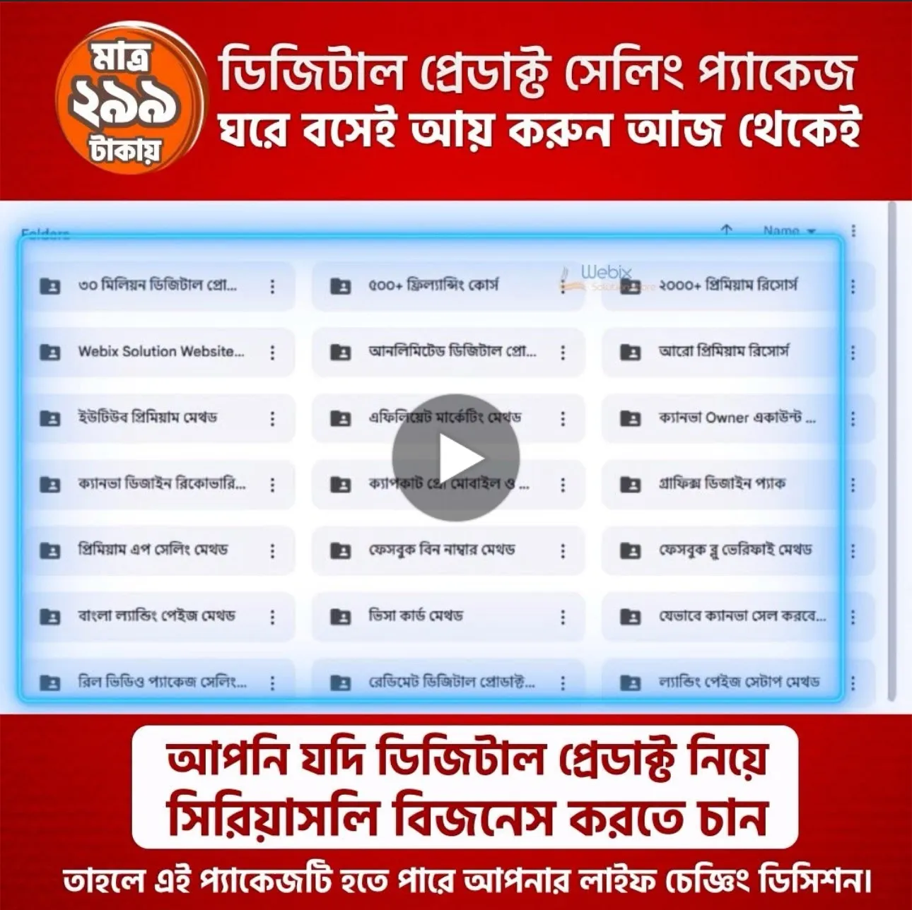 ডিজিটাল প্রোডাক্ট নিয়ে বিজনেস করার All In One Package